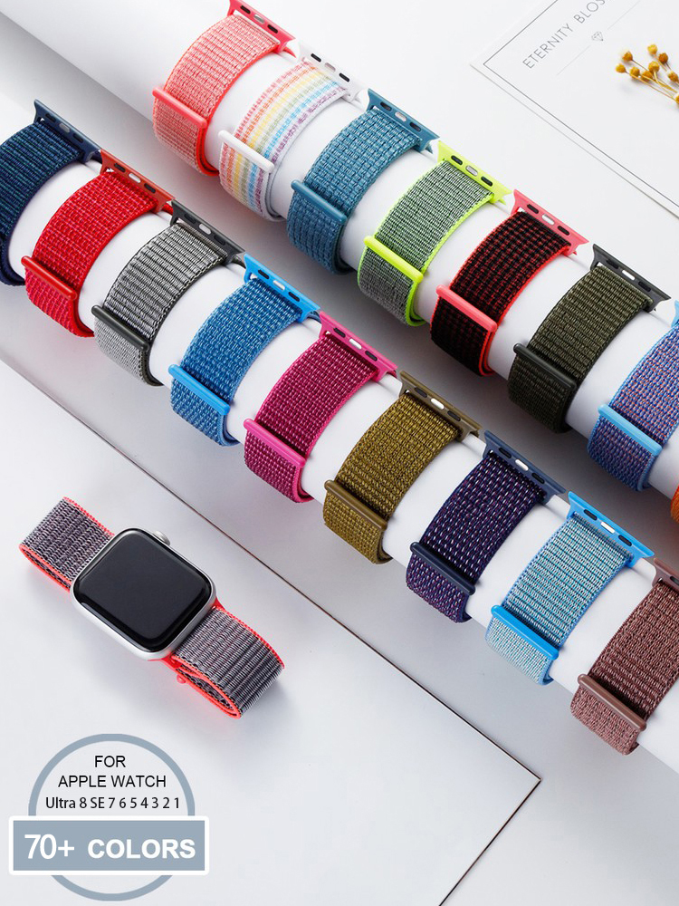 Smartwatch Watch Accessories For Women - Nylon Loop Strap for apple watch