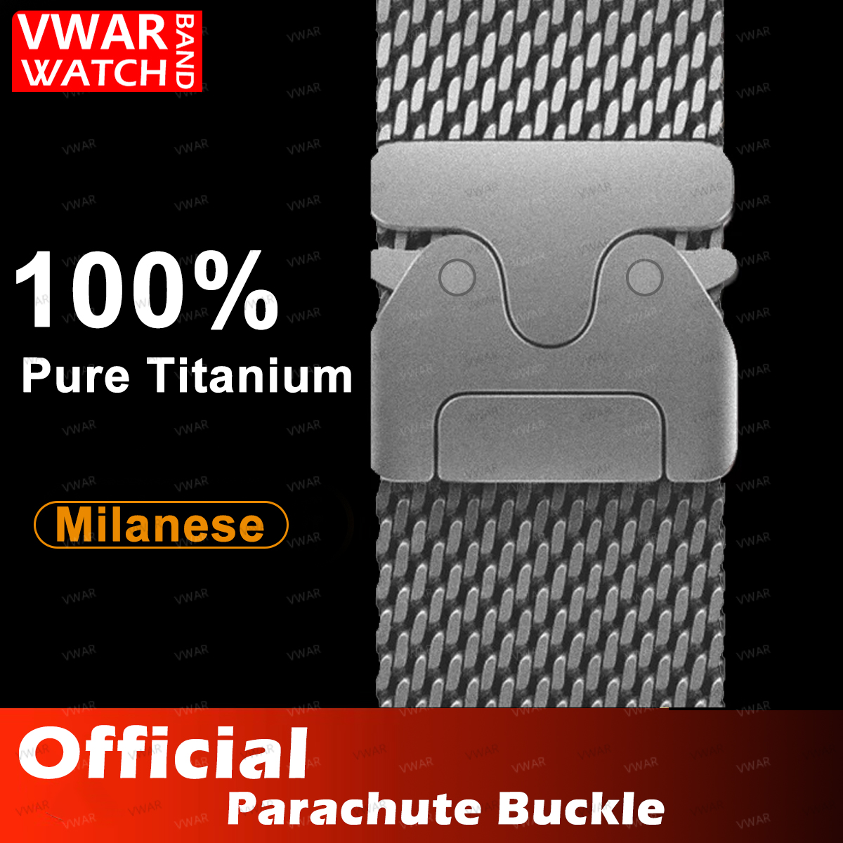 Milanaise Mesh Band - VWAR Titanium Milanese loop for Apple