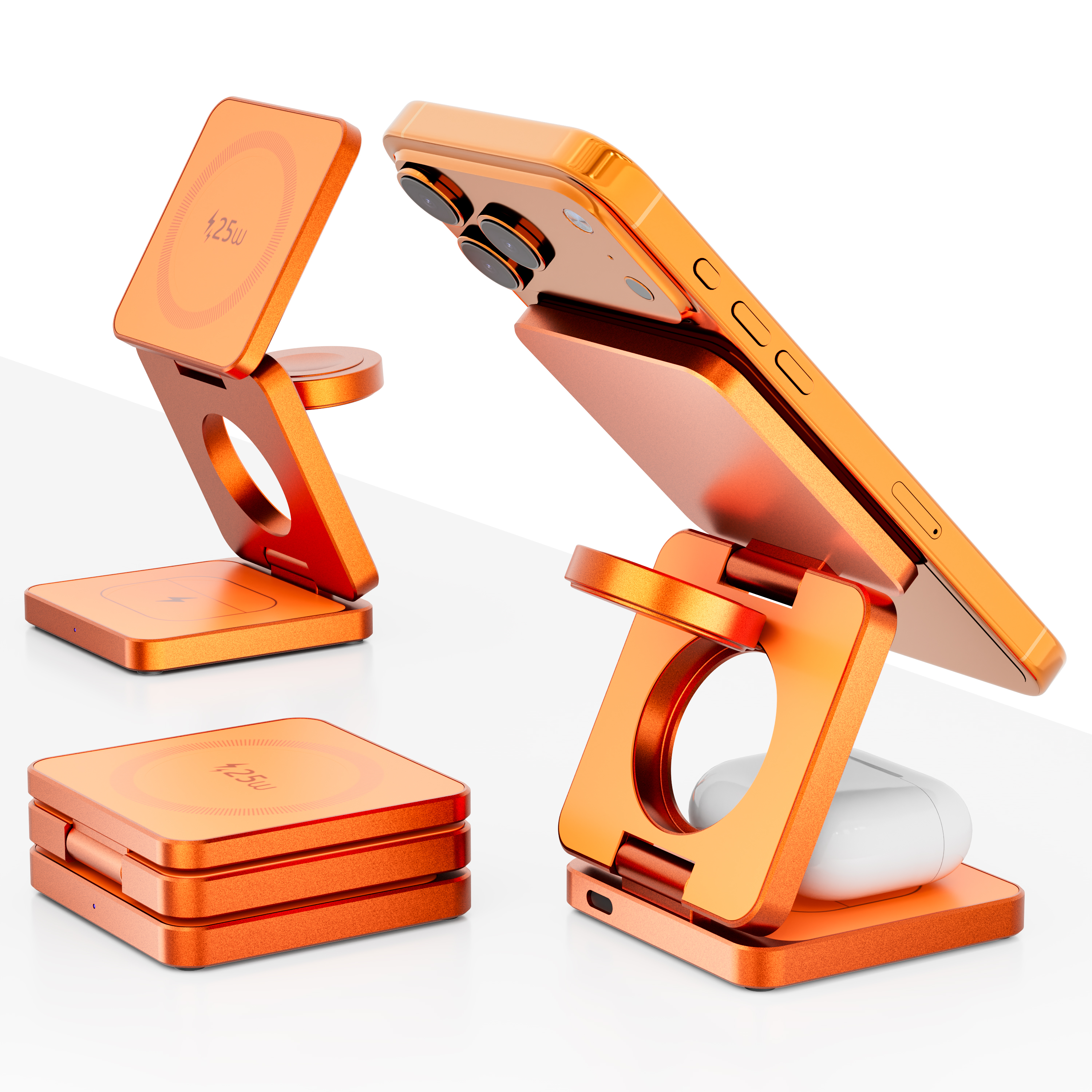 Wireless Charger Watch - 3 in 1 Qi2.2 25W Folding