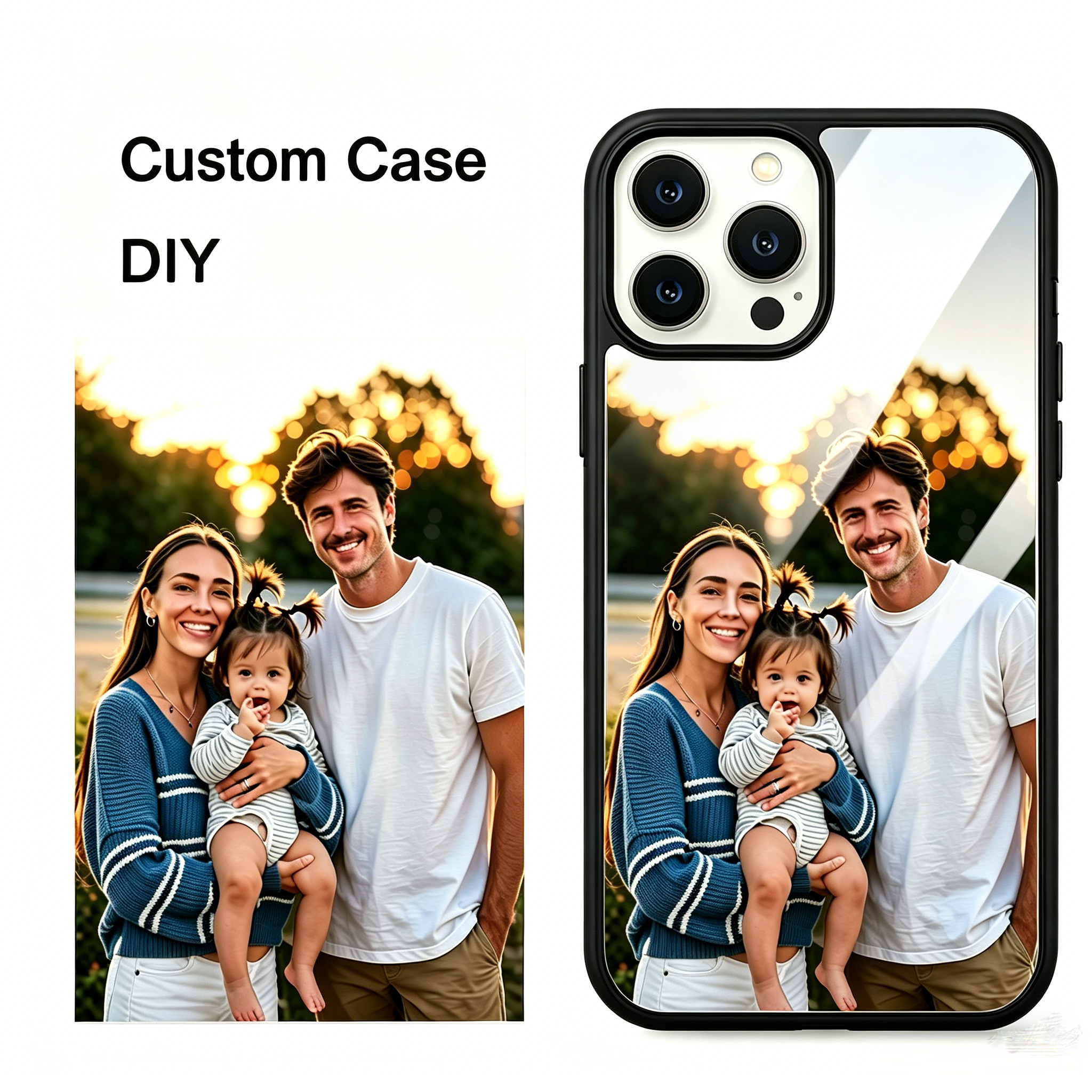 Screen Protector Film - Custom Photo Mirror Glass Case For