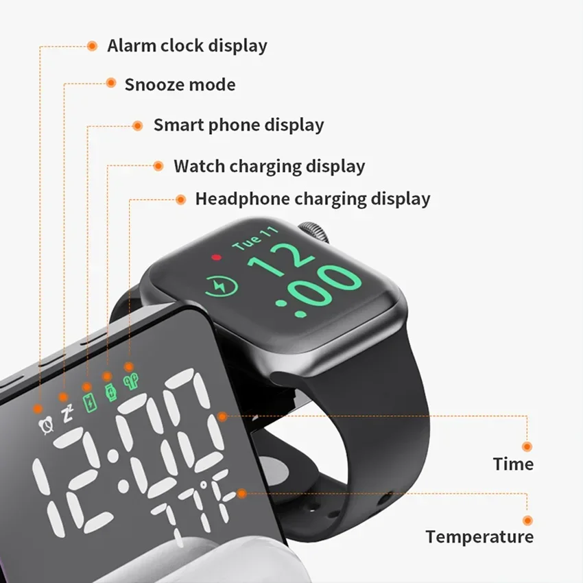 Wireless Charger Alarm Clock S - Wireless Charger Watch avis et prix