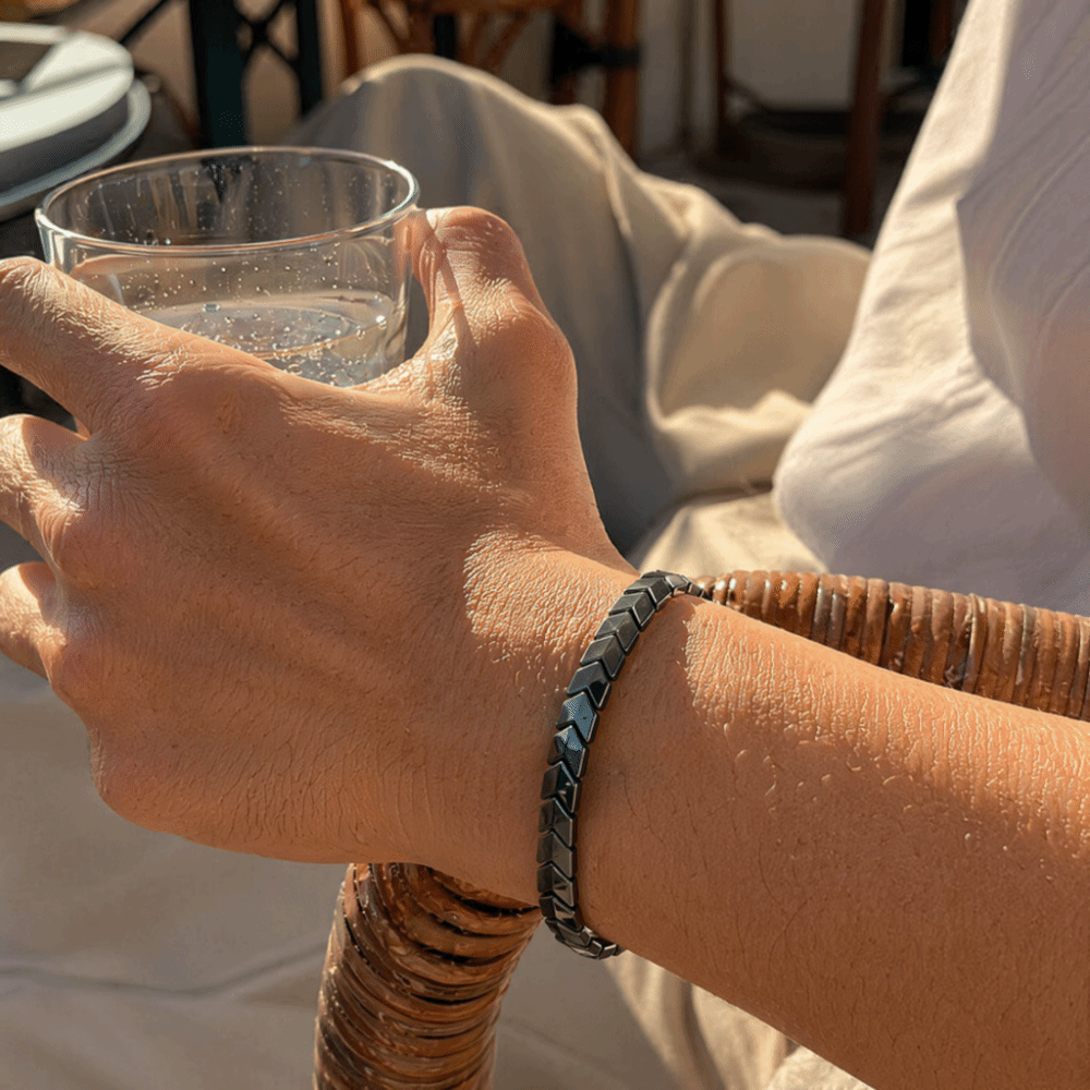 Elegant Black Gallstone Bracel - Ceramic Link Bracelet avis et prix