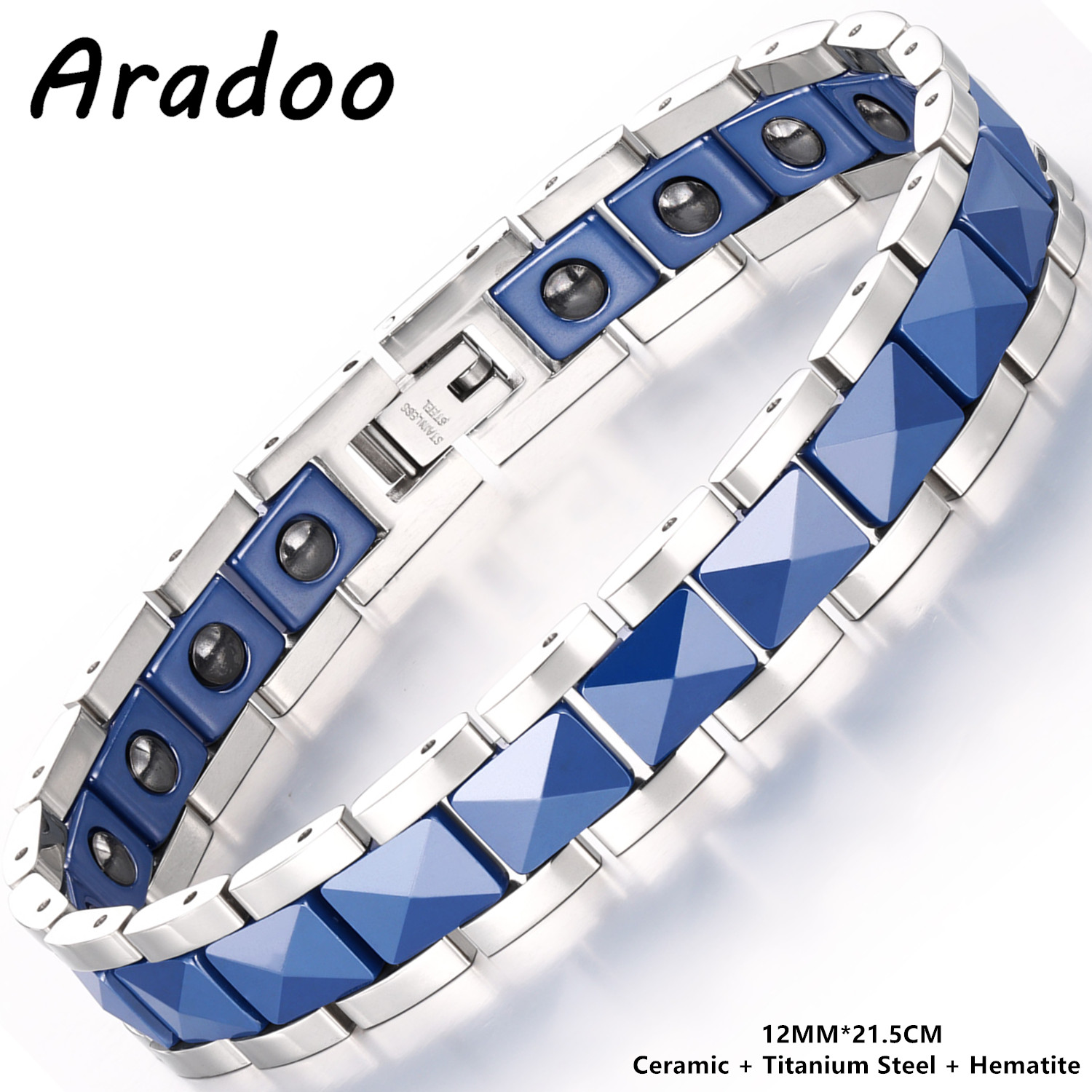 ARADOO Premium Ceramic Titaniu - Ceramic Link Bracelet avis et prix