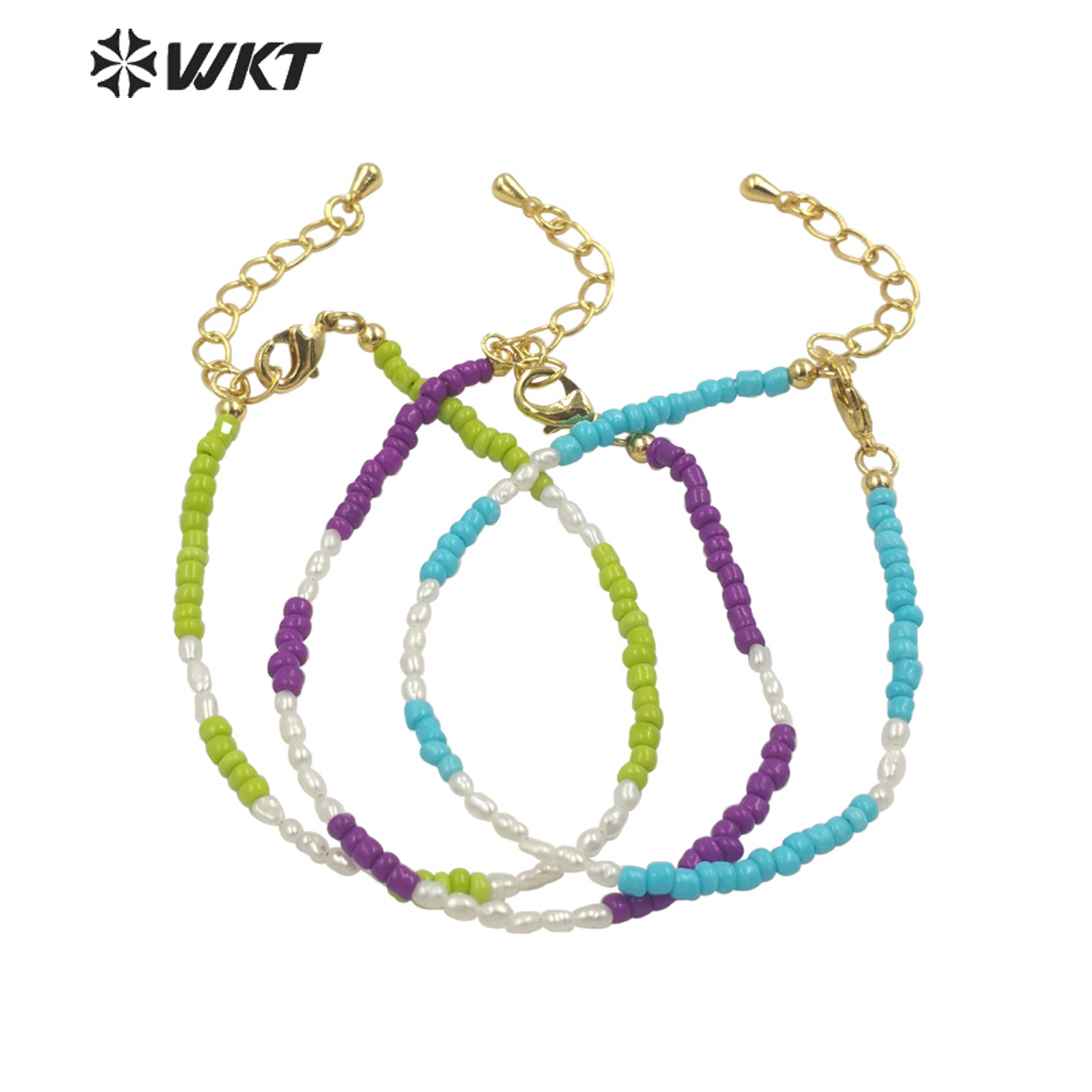 WT-MPB079 Women Elegant Tiny 2 - Ceramic Link Bracelet avis et prix