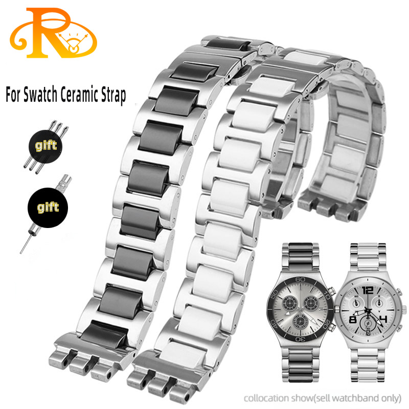 For Swatch Ceramic+ Stainless  - Ceramic Link Bracelet avis et prix