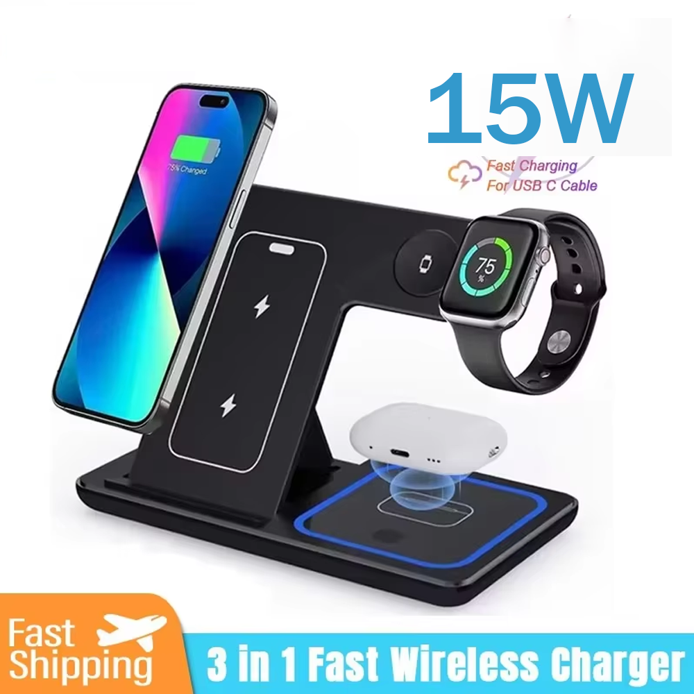 15W 3 in 1 Wireless Charger St - Wireless Charger Watch avis et prix
