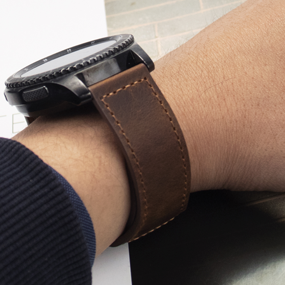 20mm 22mm Genuine Leather Watc - Smartwatch Accessories Shop avis et prix
