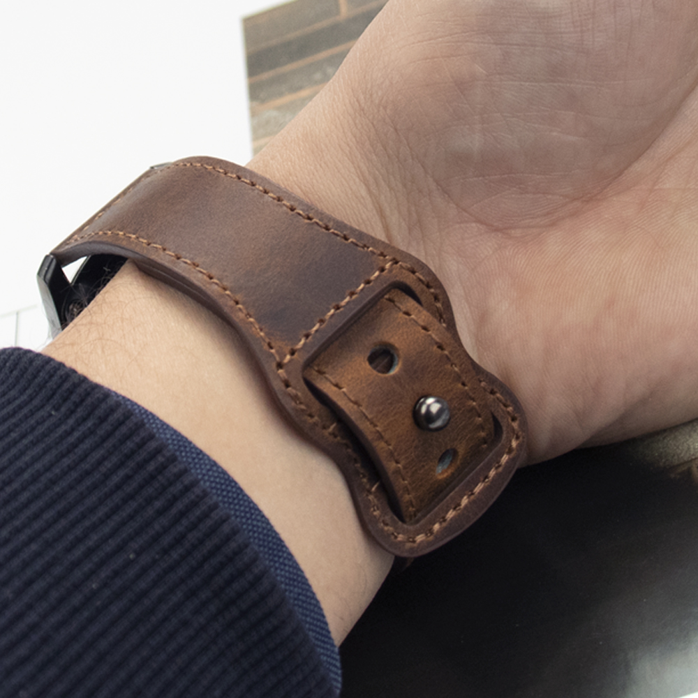 20mm 22mm Genuine Leather Watc - Smartwatch Accessories Shop avis et prix