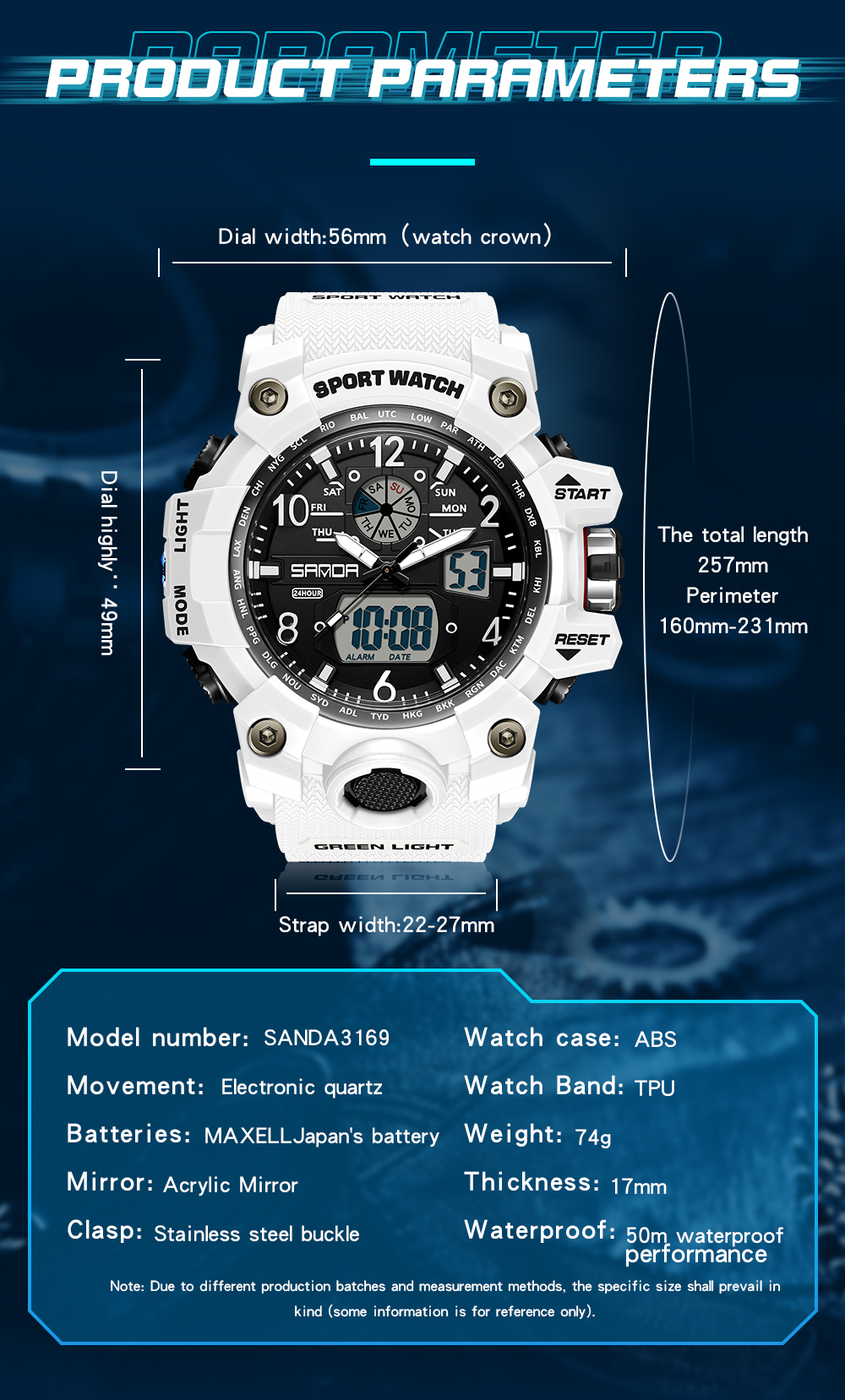 SANDA 30169 Top Sports Men's W - Smartwatch Touch avis et prix