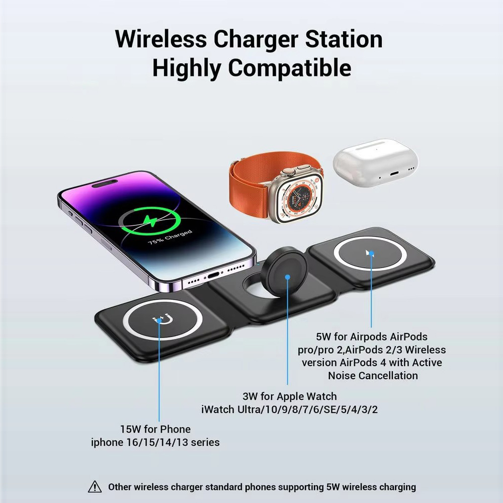 3-in-1 Magnetic Folding Wirele - Wireless Charger Watch avis et prix