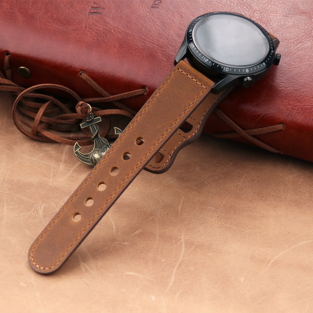 22mm Band Genuine Leather Watc - Smartwatch Accessories Shop avis et prix