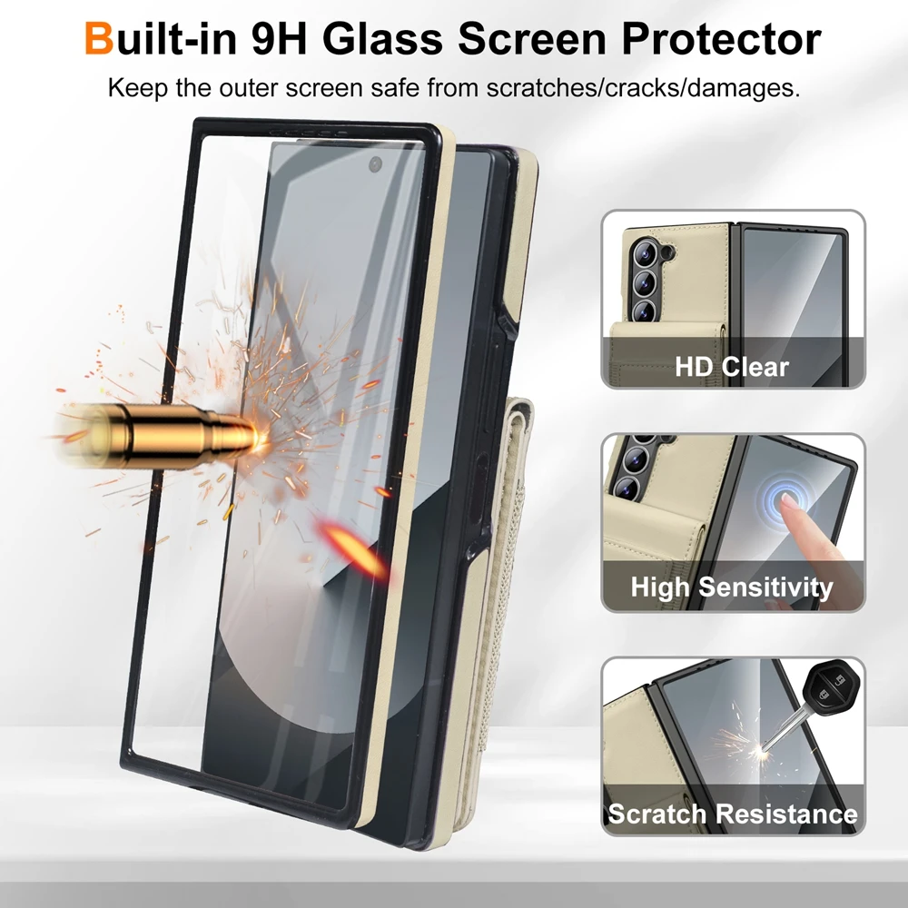 Retro Pure Color Leather Phone - Screen Protector Film avis et prix