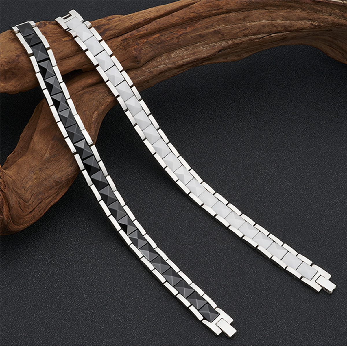 ARADOO Minimalist Pyramid Desi - Ceramic Link Bracelet avis et prix