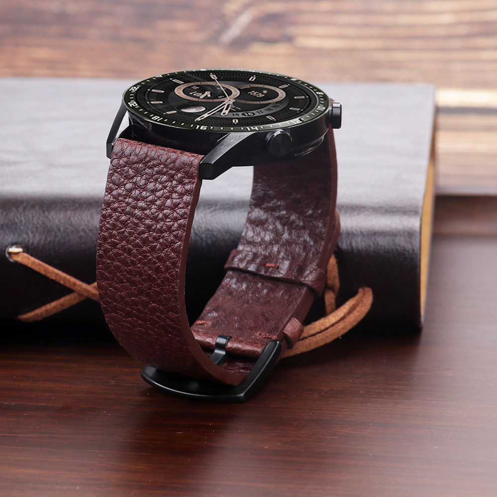 22mm Genuine Calfskin Leather  - Smartwatch Accessories Shop avis et prix