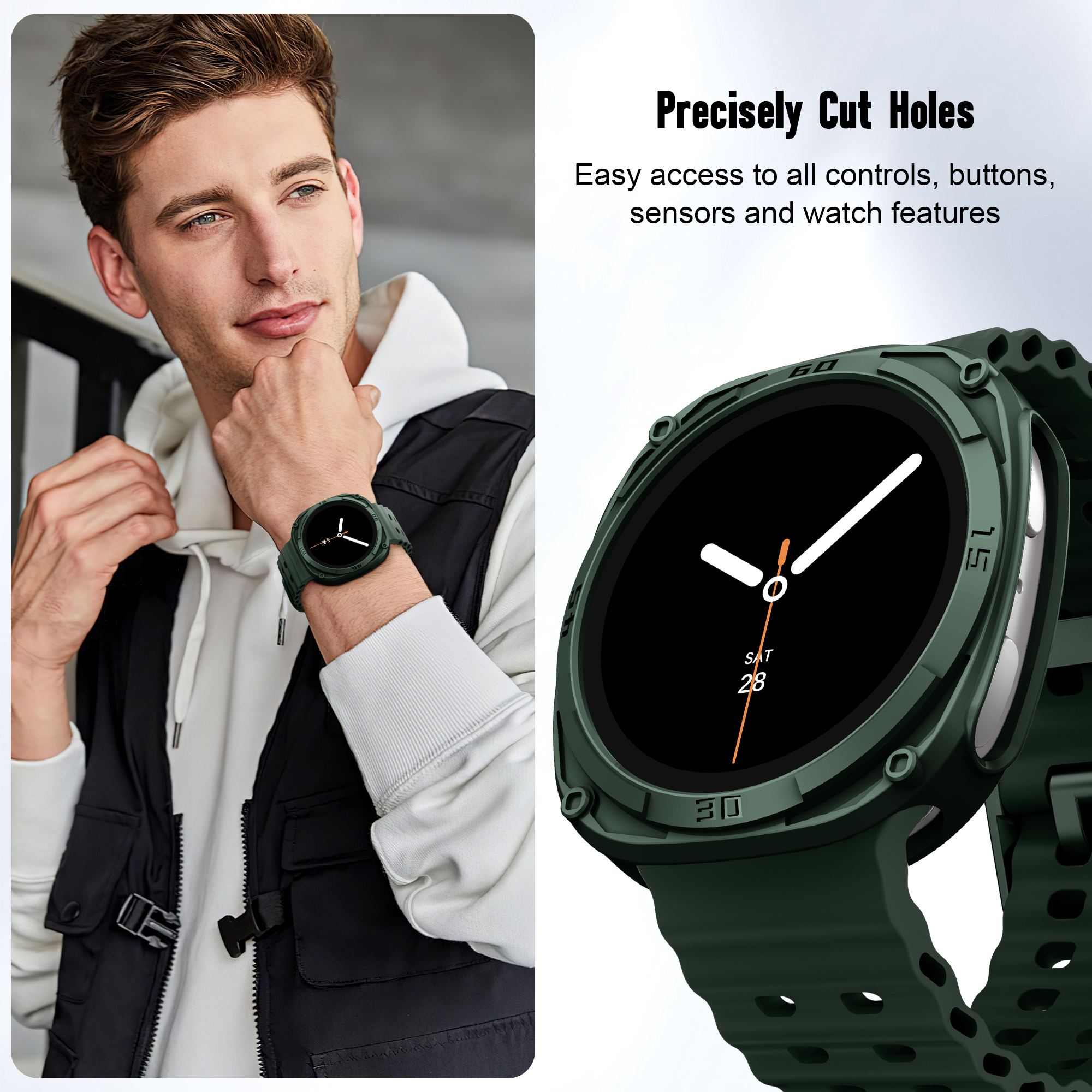 Rugged Bezel Case for Samsung  - Samsung Smartwatch Accessories avis et prix