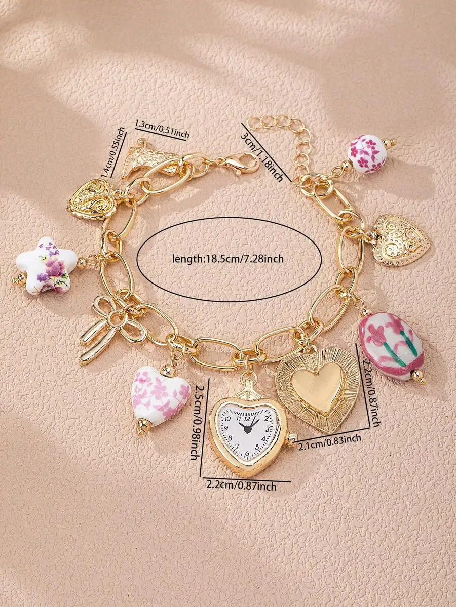 Handmade Floral Porcelain Char - Ceramic Link Bracelet avis et prix
