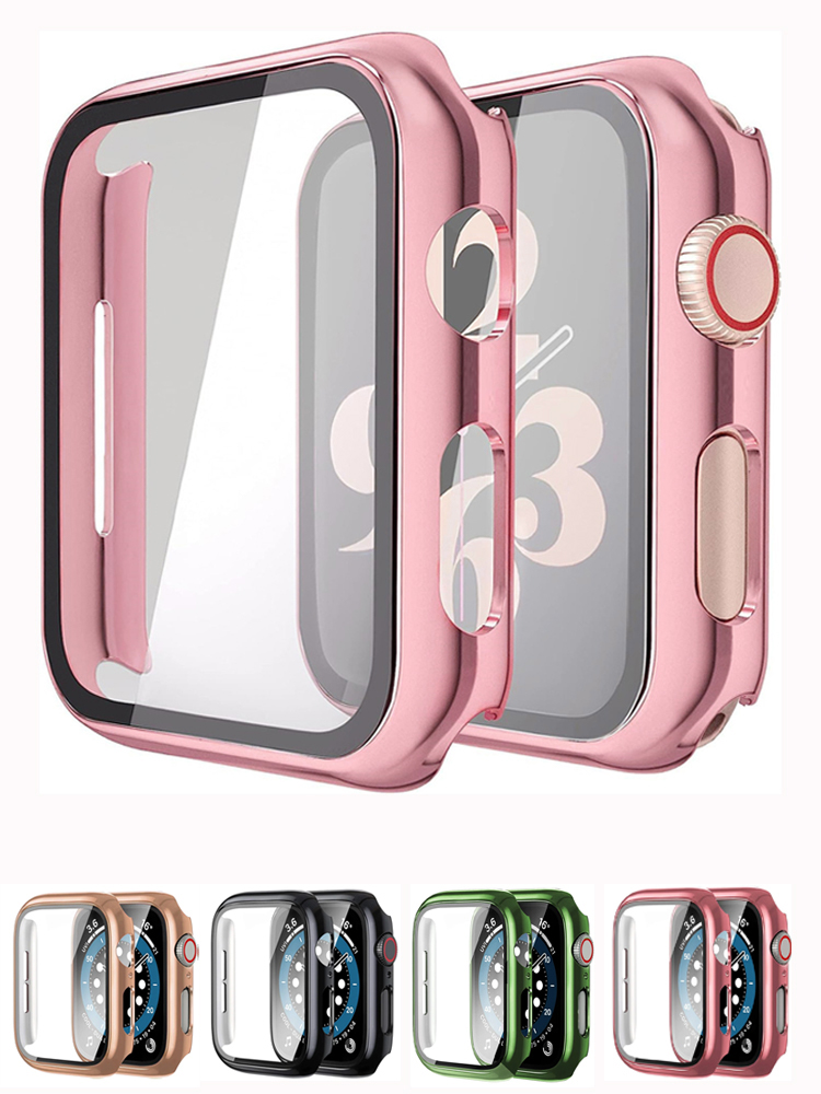 Glass+case For Apple Watch ban - Smartwatch Watch Accessories For Women avis et prix