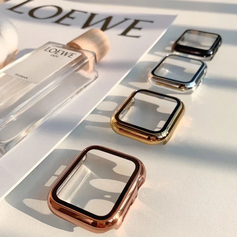 Glass+case For Apple Watch ban - Smartwatch Watch Accessories For Women avis et prix