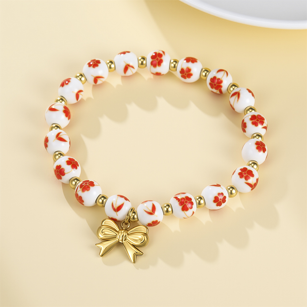 Colorful Ceramic Bead Bracelet - Ceramic Link Bracelet avis et prix