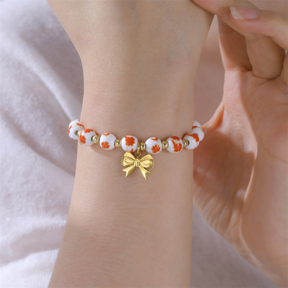 Colorful Ceramic Bead Bracelet - Ceramic Link Bracelet avis et prix