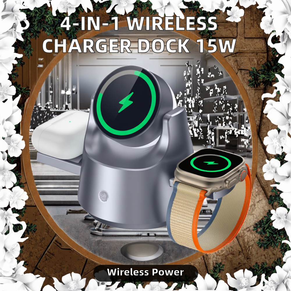 4 in 1 15W Wireless Charger Ch - Wireless Charger Watch avis et prix